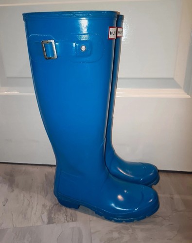 Blue high gloss hunter - hunter, wellies