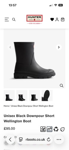 Hunter unisex downpour black - hunter,